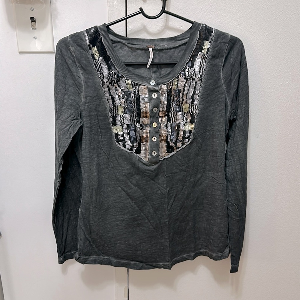 Free people long sleeve shirt